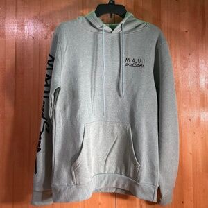 NEW! MAUI & SONS Large L Lrg Cookie Logo Mens Hoodie Sage Green